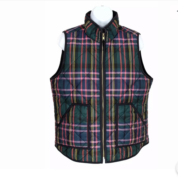 Veste Puffer Vineyard Vines - Tartan Plaid Noir - Taille XXS Femme - Neuf Avec Étiquettes